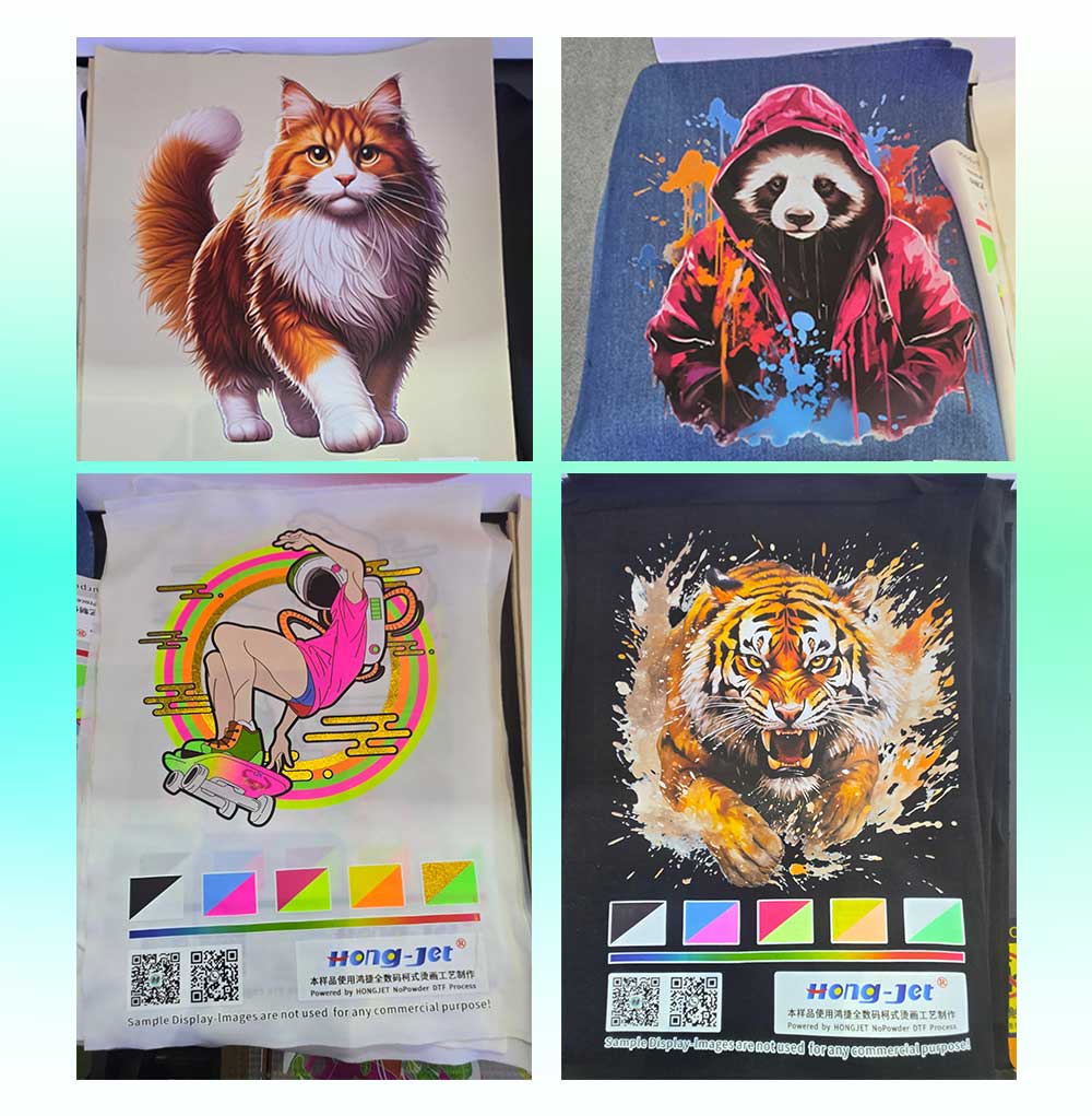 鸿盛数码DTFDTG服装打印方案样品展区